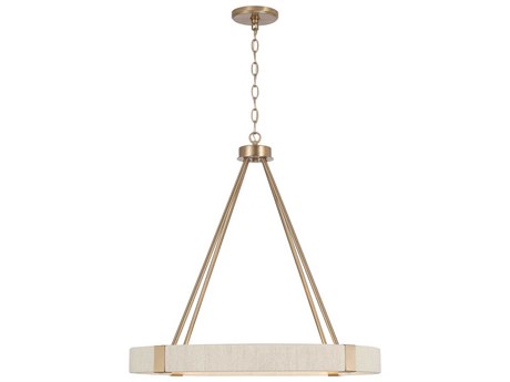 Capital Lighting Delaney 4-Light Matte Brass Candelabra Round Chandelier