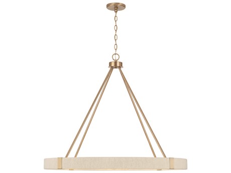 Capital Lighting Delaney 8-Light Matte Brass Candelabra Round Chandelier