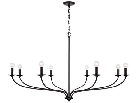 Capital Lighting Dolan 8-Light Matte Black Candelabra Chandelier