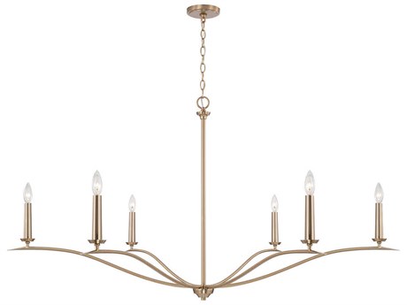 Capital Lighting Grady 6-Light Matte Brass Candelabra Chandelier