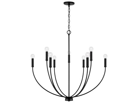 Capital Lighting Ansley 9-Light Matte Black Candelabra Chandelier