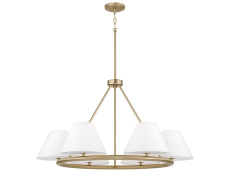 Capital Lighting Parson 6-Light Matte Brass Cylinder Chandelier
