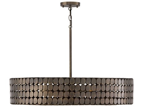 Capital Lighting Eliana 4-Light Dark Brass Drum Chandelier