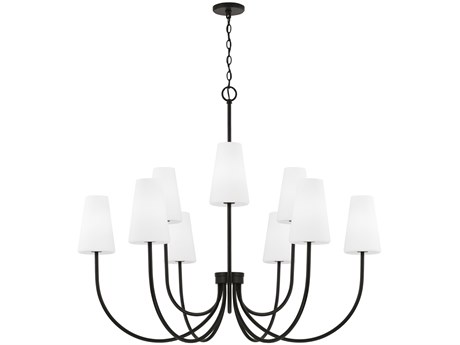 Capital Lighting Averitt 9-Light Matte Black Candelabra Chandelier