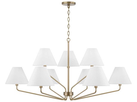 Capital Lighting Chadwick 9-Light Aged Brass Chandelier