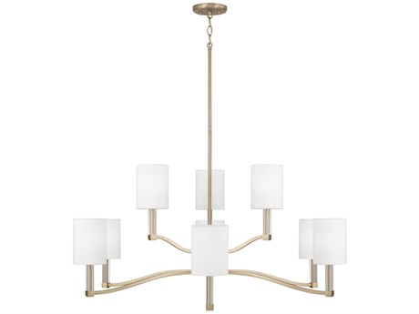 Capital Lighting Ingrid 9-Light Matte Brass Candelabra Cylinder Chandelier