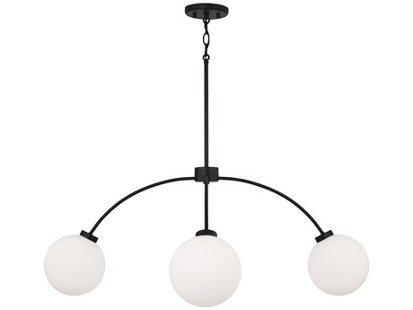 Capital Lighting Amos 4-Light Black Iron Globe Chandelier