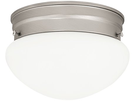 Capital Lighting 1-Light Matte Nickel Glass Bowl Flush Mount