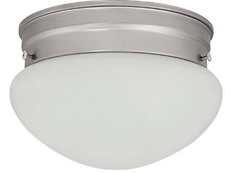 Capital Lighting 2-Light Matte Nickel Glass Dome Flush Mount