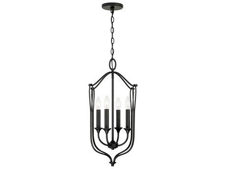 Capital Lighting Bentley 4-Light Black Iron Pendant