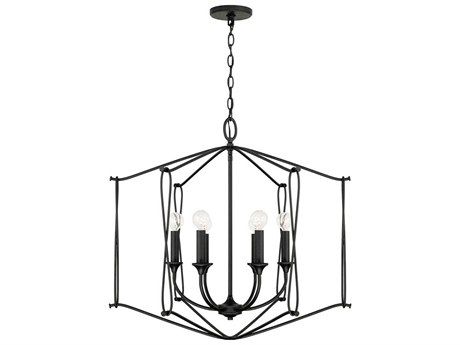 Capital Lighting Bentley 6-Light Black Iron Pendant