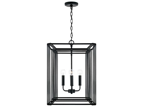 Capital Lighting Lennon 4-Light Matte Black Chandelier