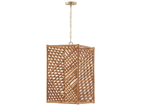 Capital Lighting Soleil 1-Light Matte Brass Brown Geometric Pendant
