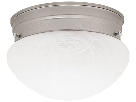 Capital Lighting 2-Light Matte Nickel Glass Bowl Flush Mount