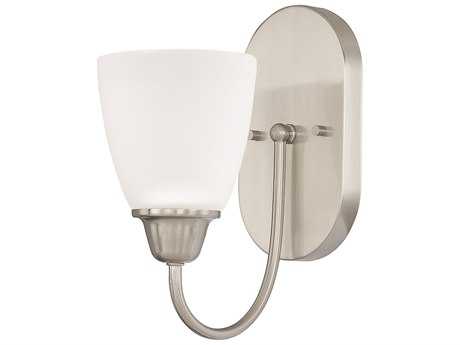Capital Lighting Trenton 1-Light Brushed Nickel Glass Wall Sconce