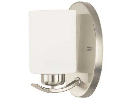 Capital Lighting Dixon 1-Light Brushed Nickel Glass Wall Sconce