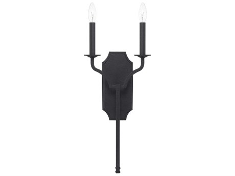 Capital Lighting Ravenwood 2-Light Black Iron Wall Sconce