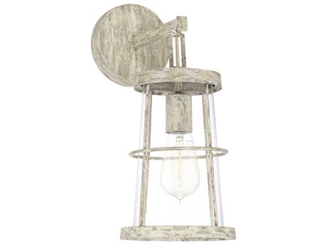 Capital Lighting Beaufort 1-Light Mystic Sand Gray Glass Wall Sconce