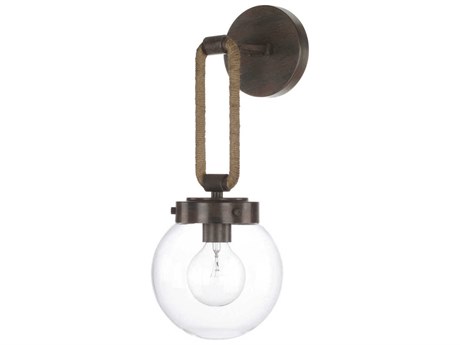 Capital Lighting Beaufort 1-Light Nordic Grey Glass Wall Sconce