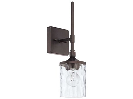 Capital Lighting Colton 1-Light Bronze Glass Wall Sconce