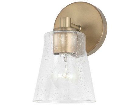 Capital Lighting Baker 1-Light Aged Brass Glass Wall Sconce