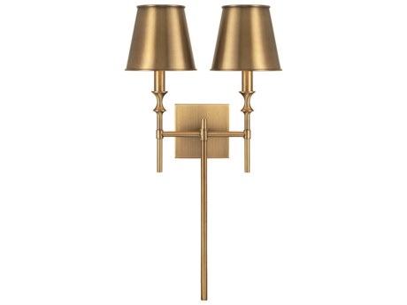 Capital Lighting Whitney 2-Light Aged Brass Wall Sconce