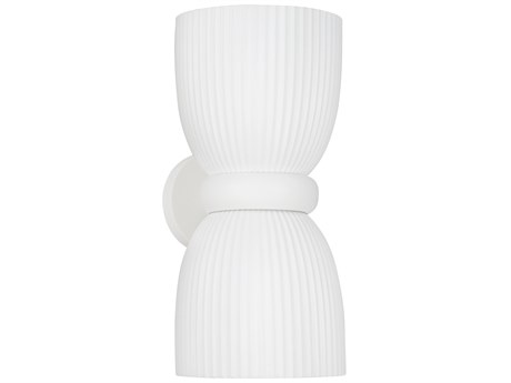 Capital Lighting Mallory 2-Light Ceramic White Wall Sconce