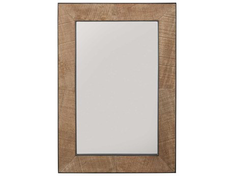 Capital Lighting Natural Rough Sawn Wood and Zinc Metal Rectangular Wall Mirror