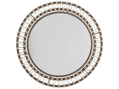 Capital Lighting Brown Wash and Natural Jute Round Wall Mirror
