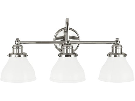 Capital Lighting Baxter 3-Light Polished Nickel Glass Vanity Light