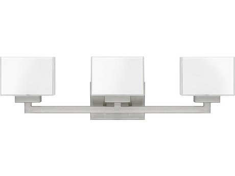 Capital Lighting Tahoe 3-Light Brushed Nickel Glass Vanity Light