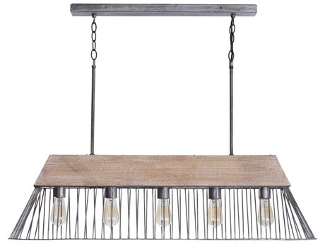 Capital Lighting Russell 5-Light Urban Wash Gray Island Pendant
