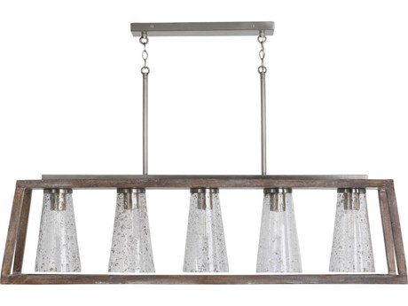 Capital Lighting Connor 5-Light Black Wash And Matte Nickel Island Pendant