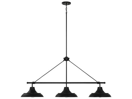 Capital Lighting Jones 3-Light Matte Black Dome Linear Island Pendant