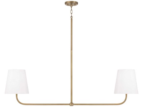 Capital Lighting Brody 2-Light Aged Brass Empire Linear Island Pendant