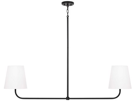 Capital Lighting Brody 2-Light Matte Black Empire Linear Island Pendant