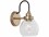 Capital Lighting Daphne 11" Tall 1-Light Brushed Nickel Painted Glass Wall Sconce  C29D334A