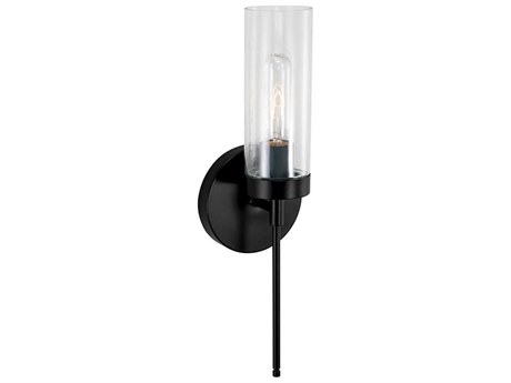 Capital Lighting Riley 1-Light Matte Black Glass Wall Sconce