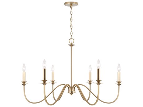 Capital Lighting Weston 6-Light Matte Brass Candelabra Chandelier