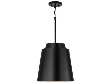 Capital Lighting Pratt 1-Light Matte Black Pendant