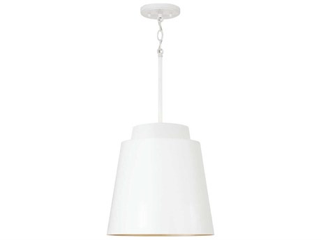 Capital Lighting Pratt 1-Light Matte White Pendant