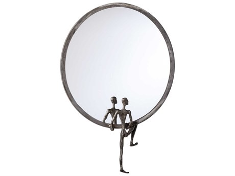 Cyan Design Kobe Raw Steel Round Wall Mirror