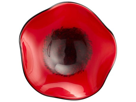 Cyan Design Red Art Glass Decorative Bowl