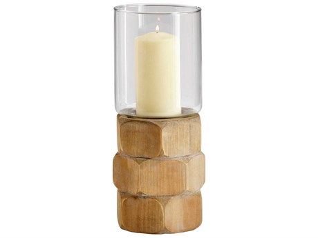 Cyan Design Natural Wood Hex Nut Candleholder