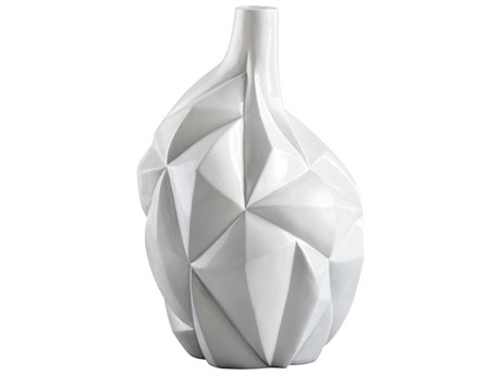 Cyan Design Gloss White Glaze Glacier Vase