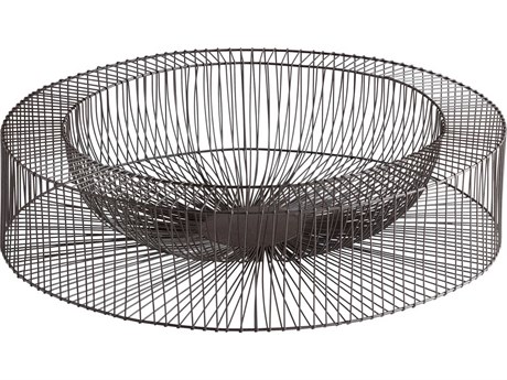 Cyan Design Graphite Wire Wheel Serving Tray