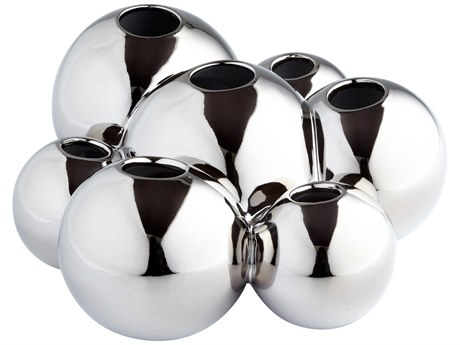 Cyan Design Chrome Bubbles Vase