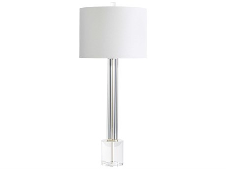 Cyan Design Quantom Clear White Linen Off Lining Buffet Lamp
