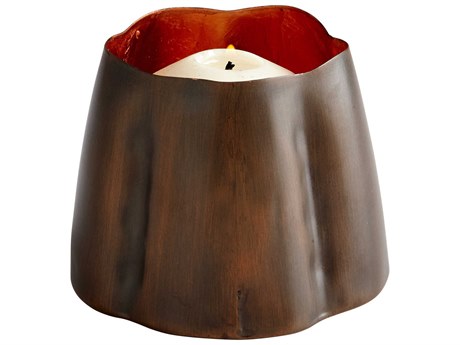 Cyan Design Antique Copper  Leaf Fortuna Candleholder