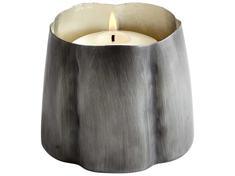 Cyan Design Antique Zinc Silver Leaf Fortuna Candleholder